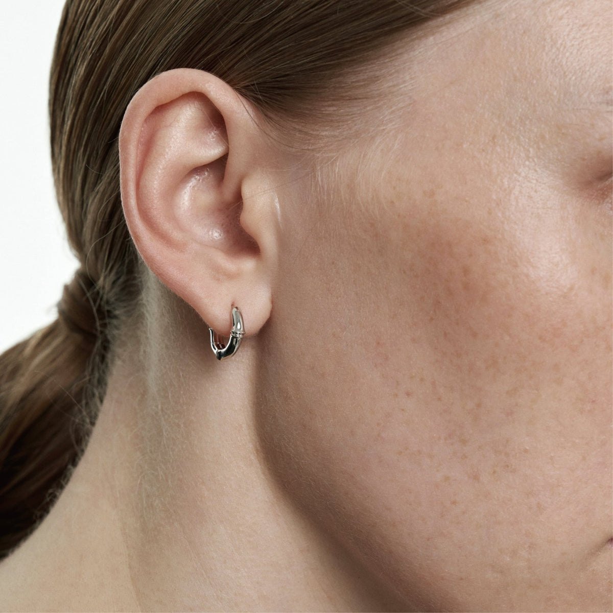 Cough in Vain Bamboo Joint Hoop Earrings Chop Suey Club CHOP SUEY CLUB