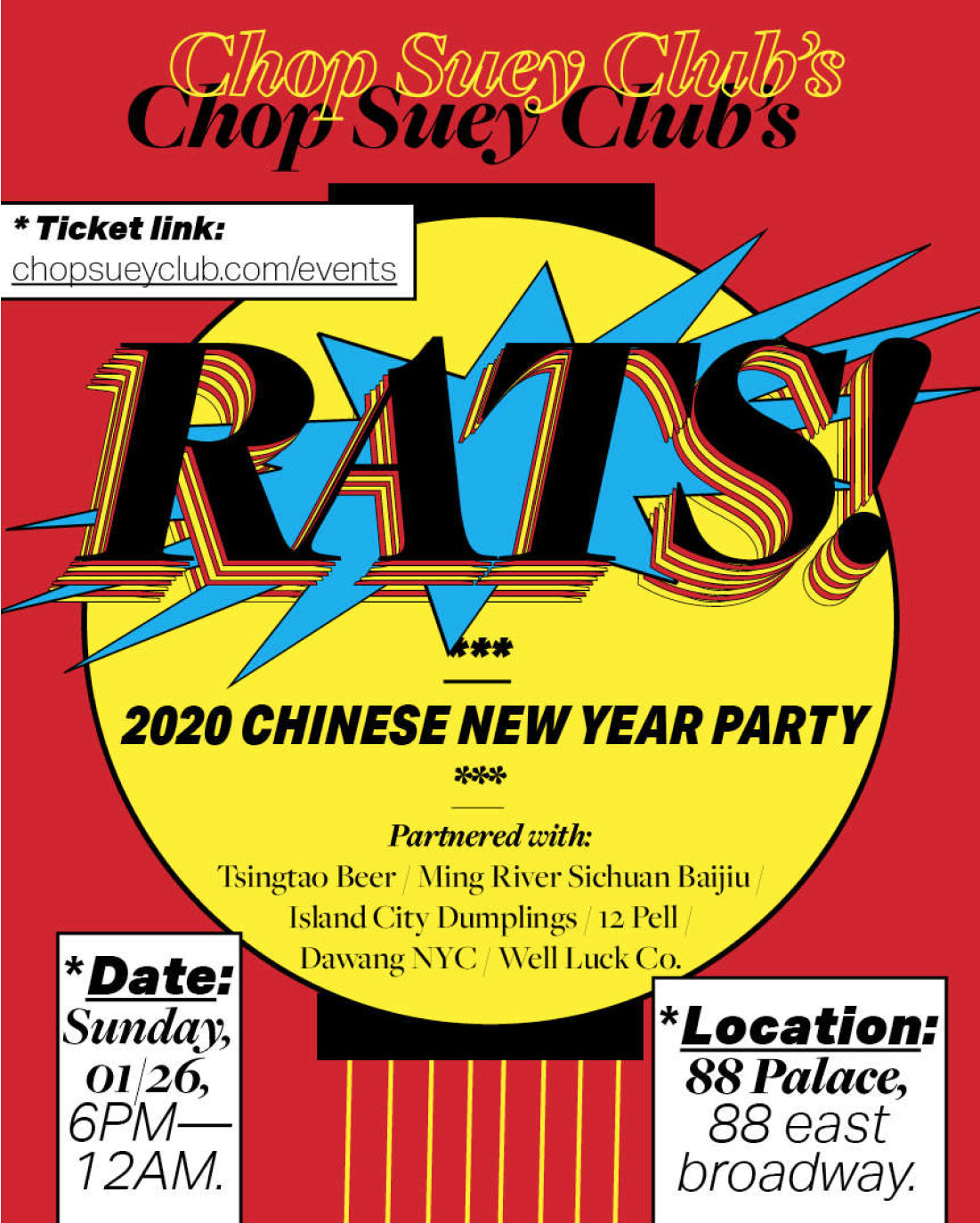 RATS! 2020 CHINESE NEW YEAR PARTY
