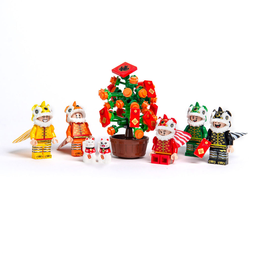 Lion Dance Lunar New Year LEGO MOC Figures Asian Lifestyle Boutique CHOP SUEY CLUB