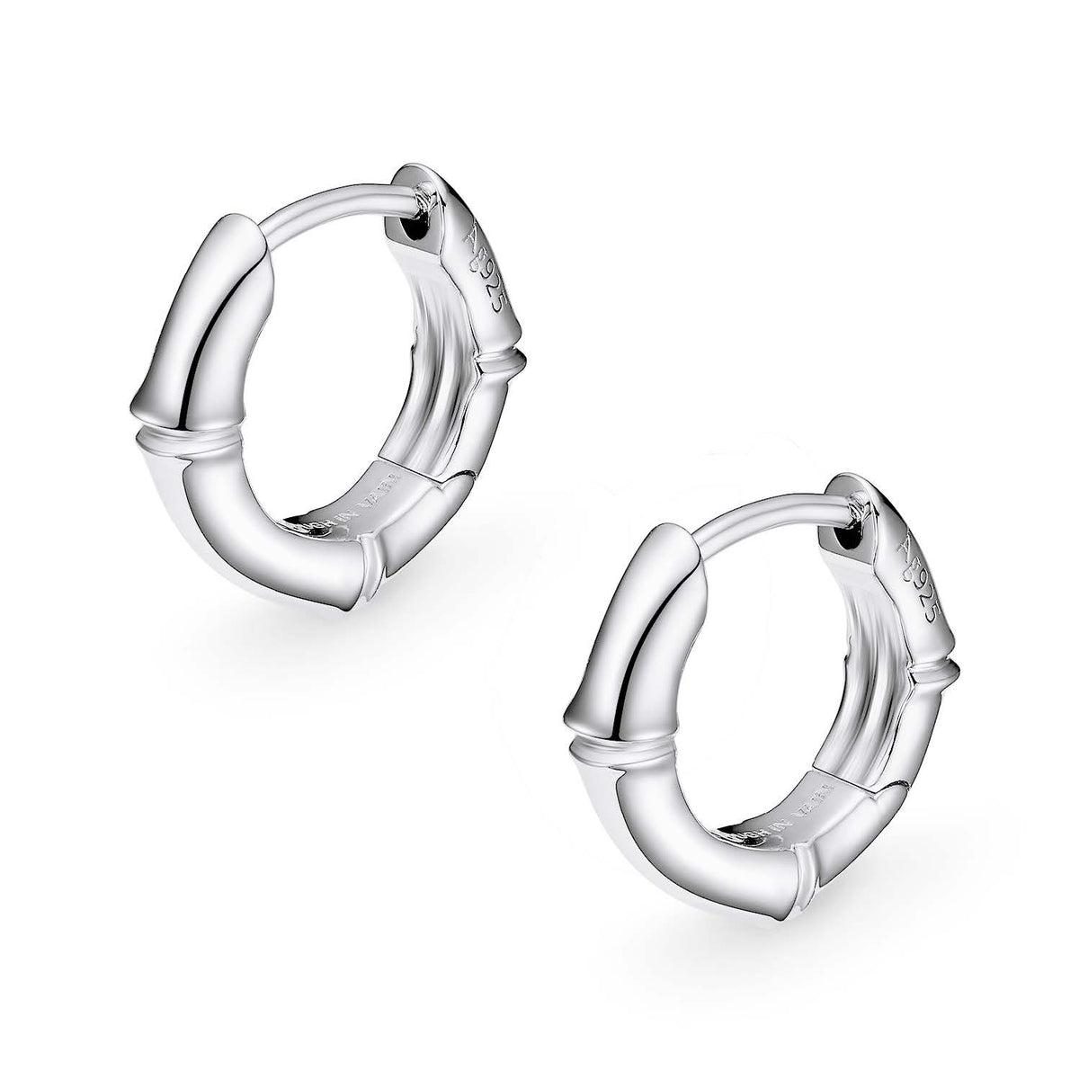 Cough in Vain Bamboo Joint Hoop Earrings Chop Suey Club CHOP SUEY CLUB