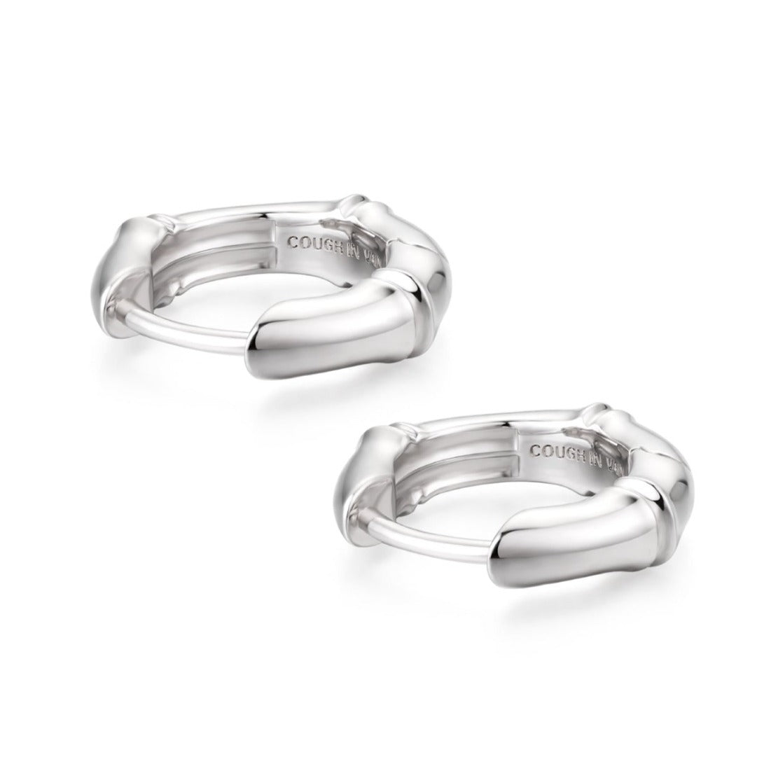 Cough in Vain Bamboo Joint Hoop Earrings Chop Suey Club CHOP SUEY CLUB