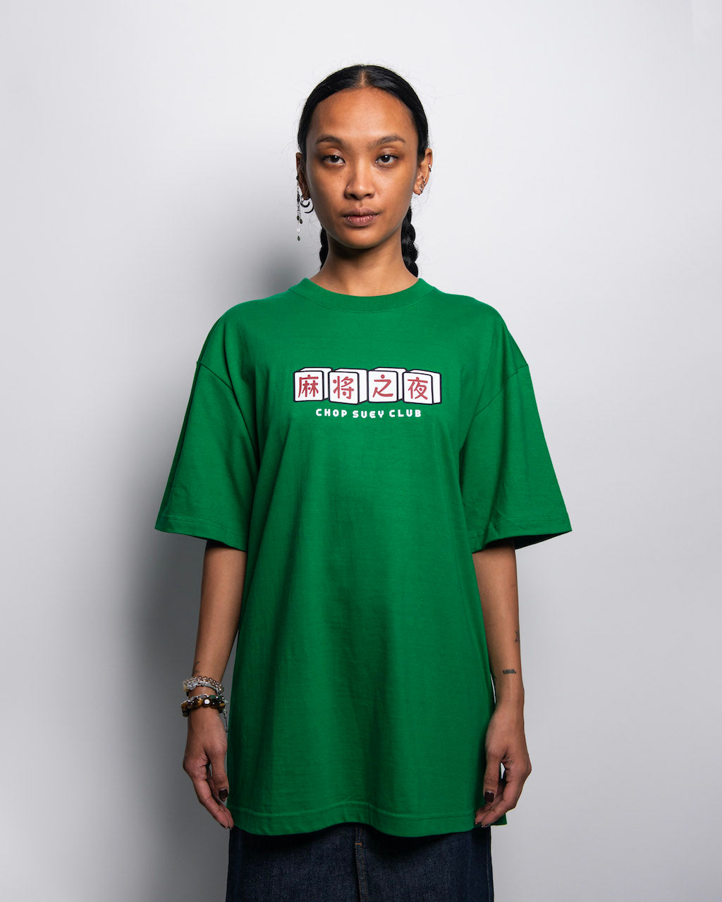 Mahjong Night T-shirt Green - Asian Lifestyle Boutique – CHOP SUEY