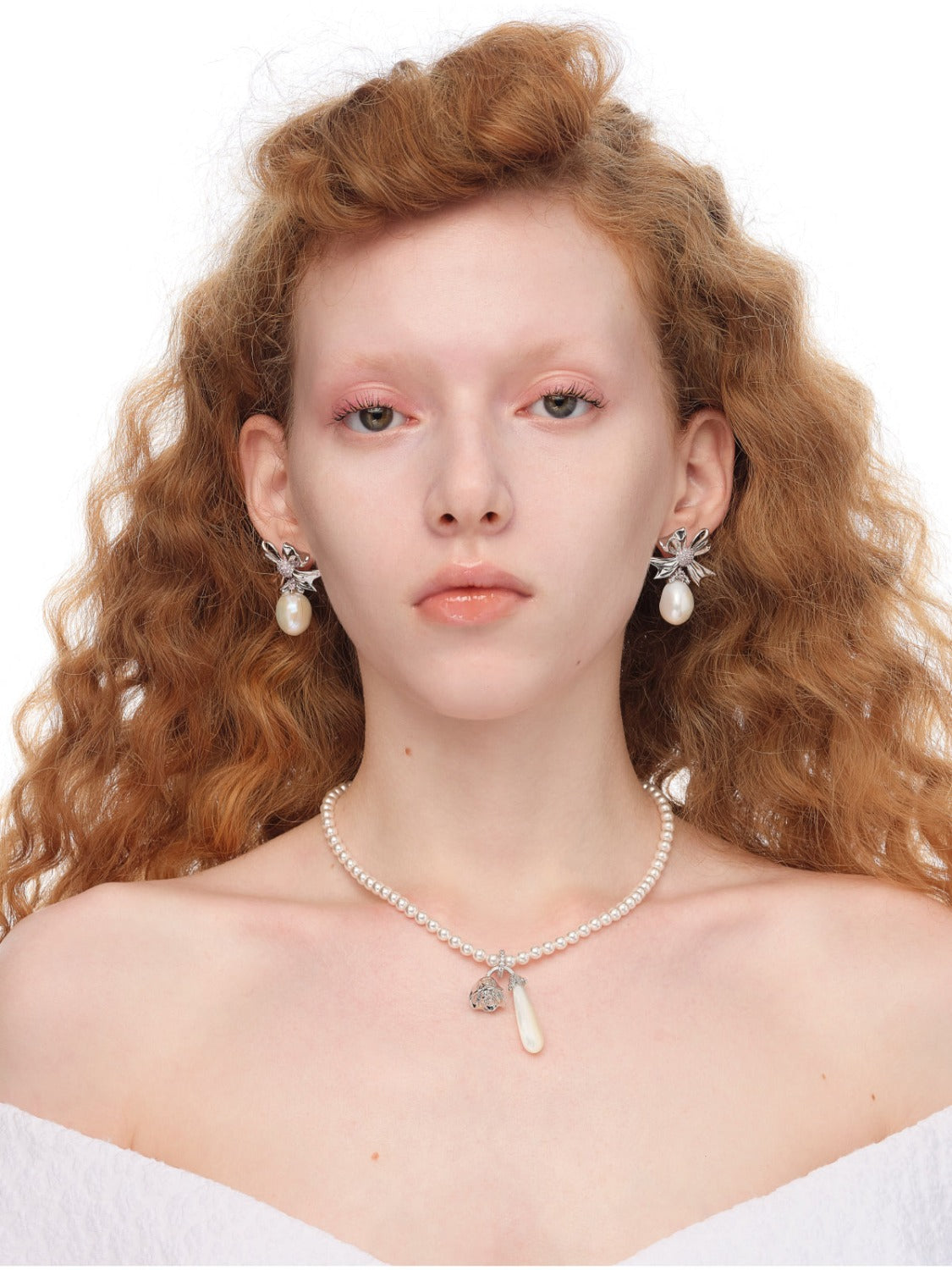YVMIN x SHUSHUTONG Sleeping Rose Pearl Necklace | Chop Suey Club