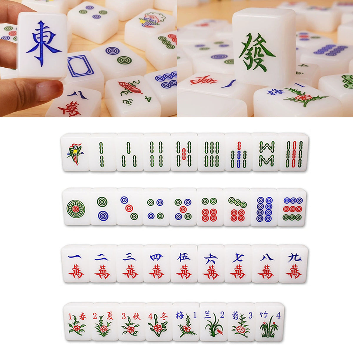 White Tile Singaporean Mahjong Set by Chop Suey Club - Asian Lifestyle ...