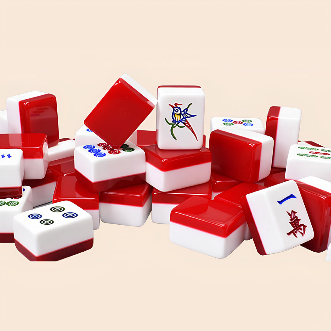 Red Tile Mahjong Set by CHop Suey Club - Asian Lifestyle Boutique