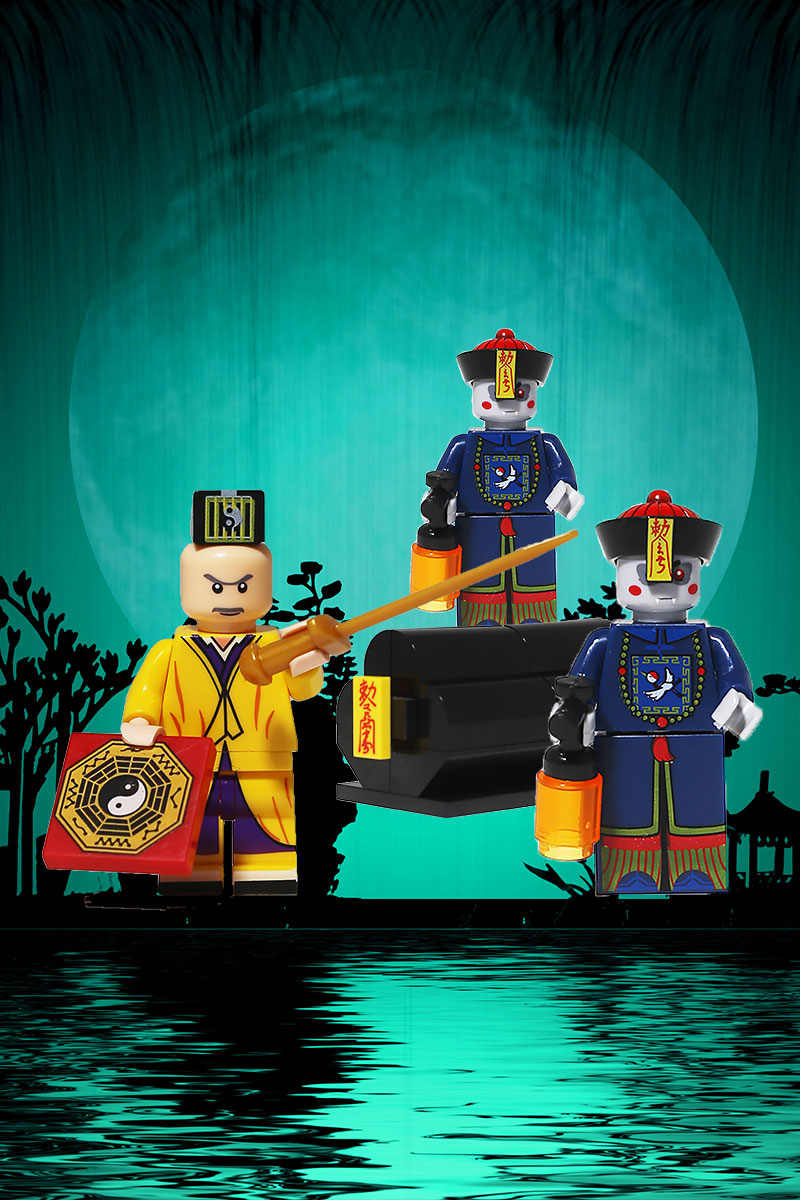 Chinese Jiangshi Zombie & Priest LEGO MOC Figures - Asian