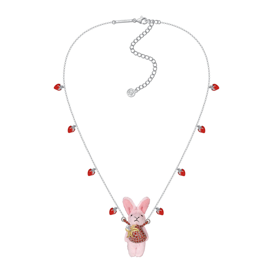 Strawberry Plush Bunny Necklace - Asian Lifestyle Boutique – CHOP