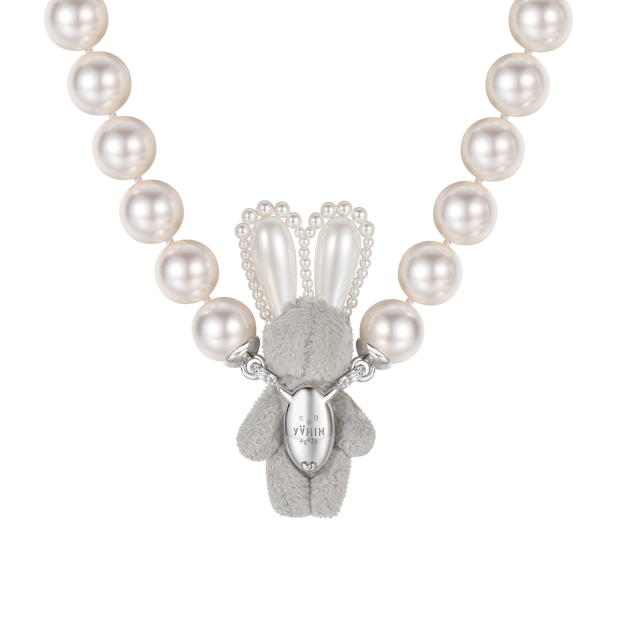 Gem Plush Pearl Bunny Necklace - Asian Lifestyle Boutique – CHOP